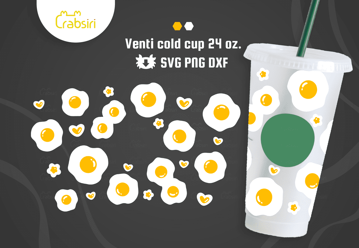 Fried-egg-starbucks-cold-cup-24oz-svg