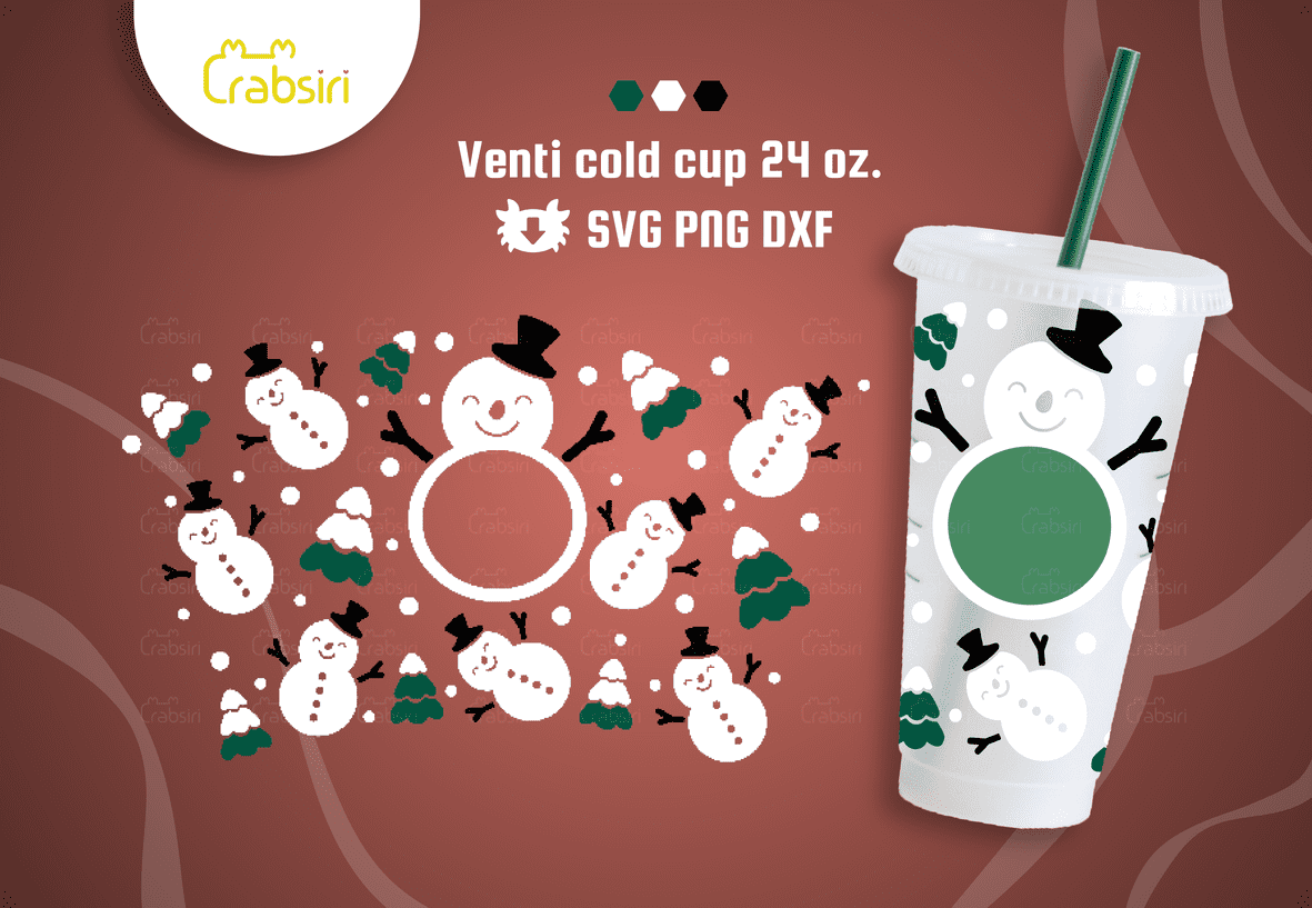 Snowman-Christmas-Starbucks-Wrap-SVG