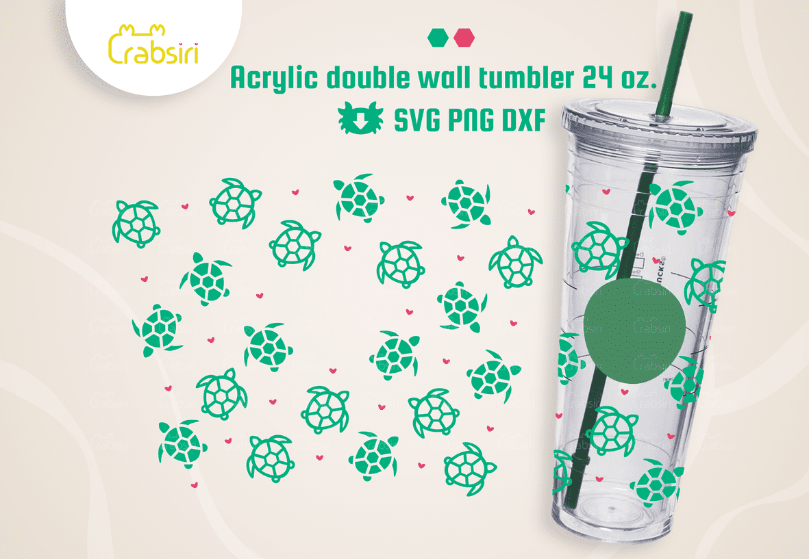Sea-Turtle-Acrylic-cup-svg