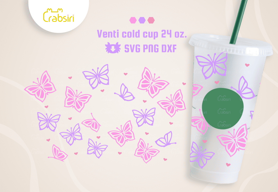 Butterfly-cup-wrap-svg
