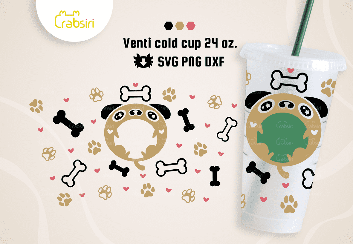 Cute-Dog-cup-wrap-svg