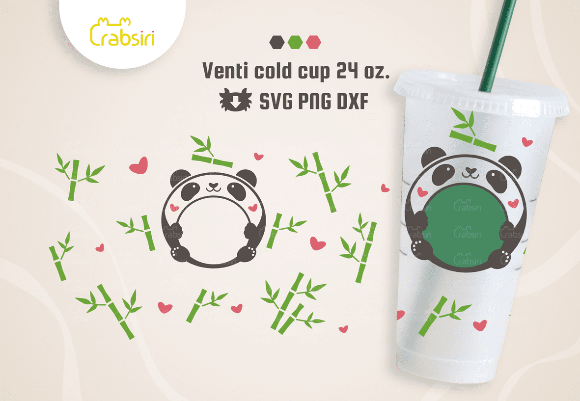 Panda-cold-cup-svg