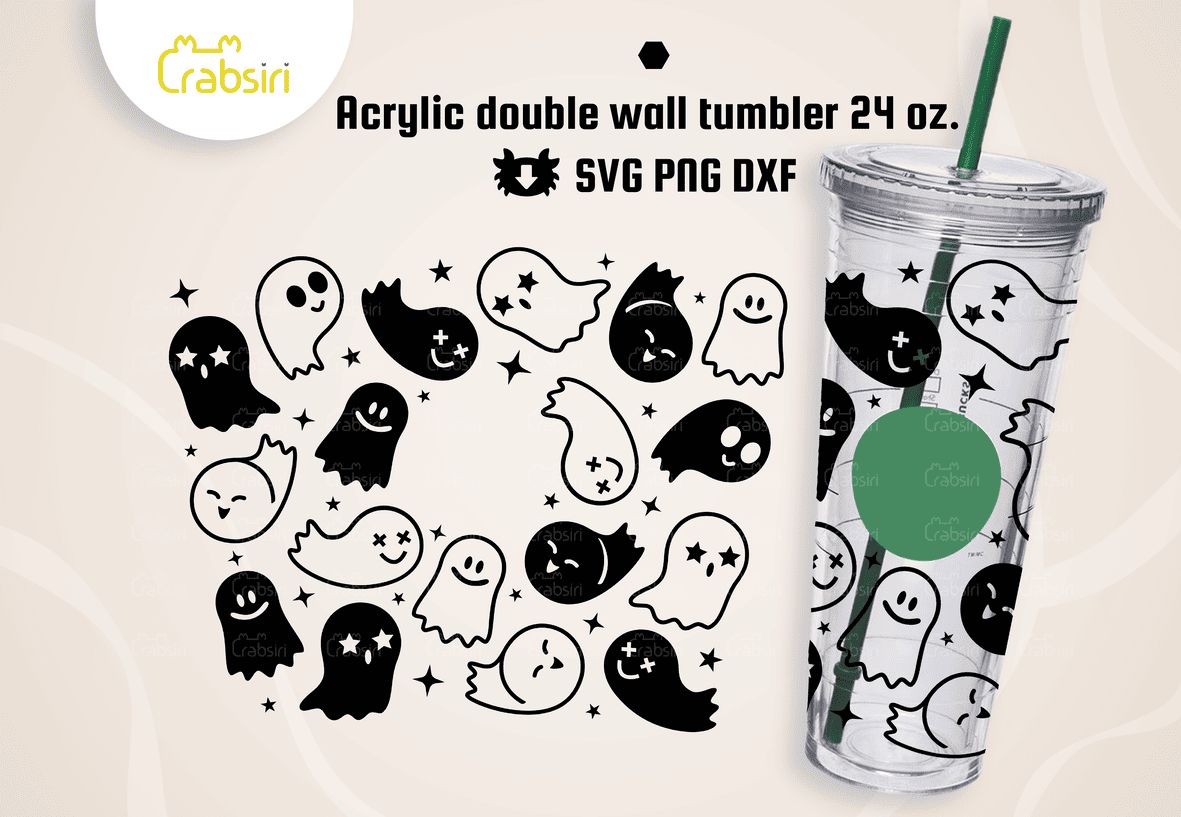 Acrylic-Cup-Cheerful-Ghost