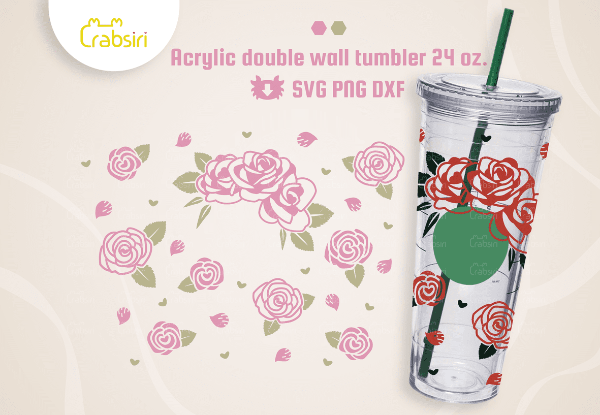 Acrylic-Cup-Rose-Valentine