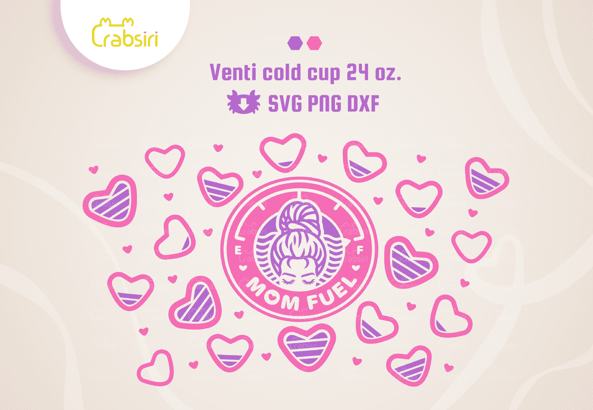 Hearts-Messy-Bun-Mom-Fuel-Cold-cup-no-hole