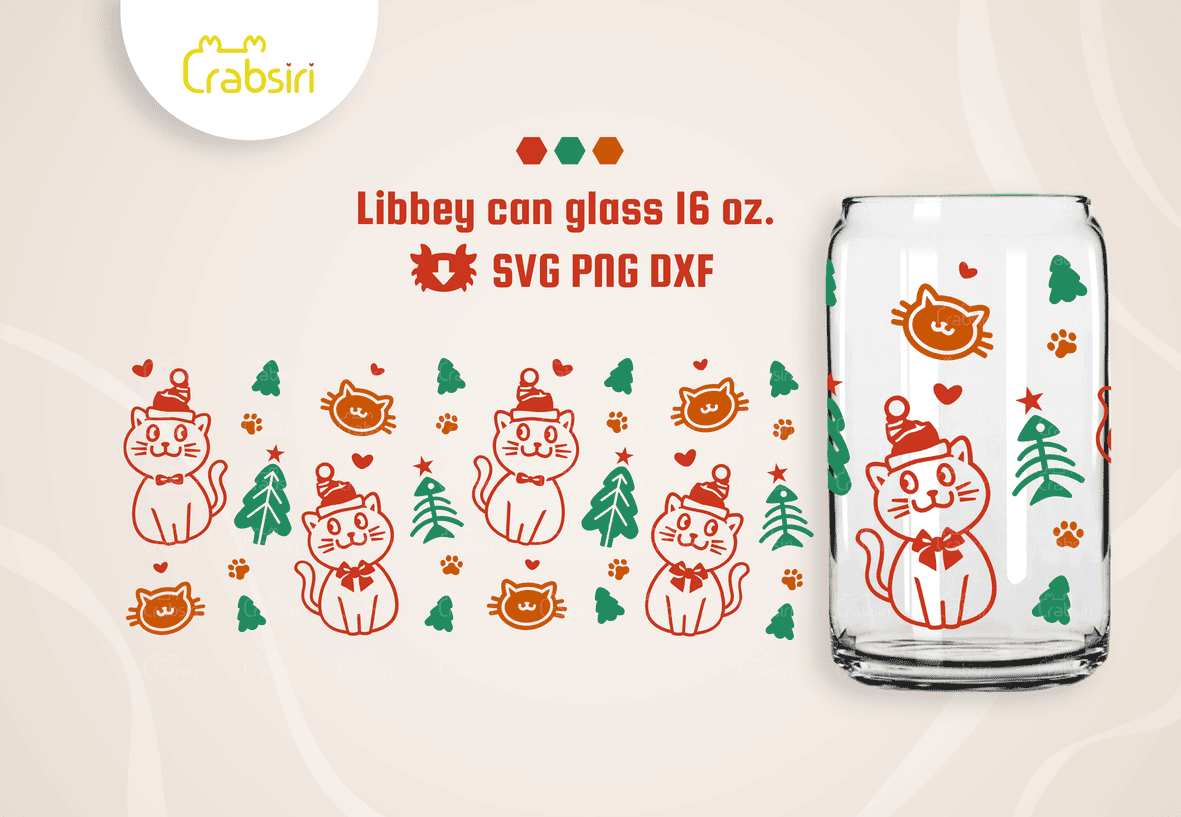 16oz-Can-Glass-Funny-Christmas-Cat-svg